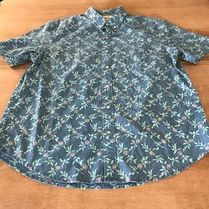Vintage Reyn Spooner Limited Issue Tailored Shirt Men XL Blue Floral Button Down - Picture 1 of 15