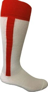 Pear Sox 2 in 1 Stirrup Socks - Scarlet Red/White - Picture 1 of 2