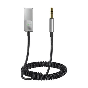 Aux Bluetooth Adapter 5.3 with Built-in Microphone CD Quality 10M Transmissio... - Picture 1 of 8