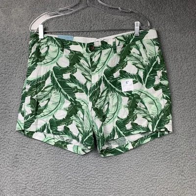 Old Navy Shorts Womens 12 White Tropical Theme Linen Blend Summer Vacation - Image 1 of 4