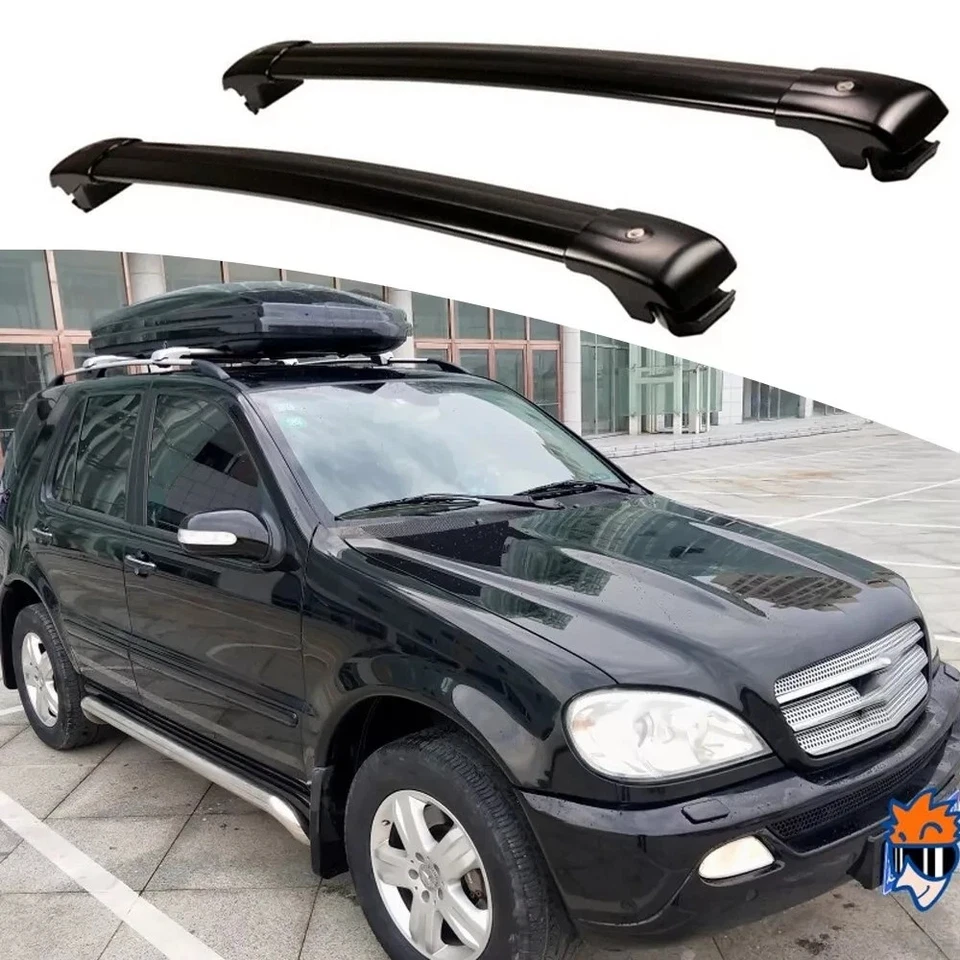 Barra transversal de 2 piezas para equipaje de riel de techo Mercedes Benz ML 320 W163 1998-2005 Foto 1 de 4