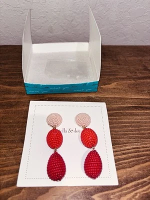 Stella & Dot Kessie 耳坠 - 全新! 可爱 — 第 1/4 张图片