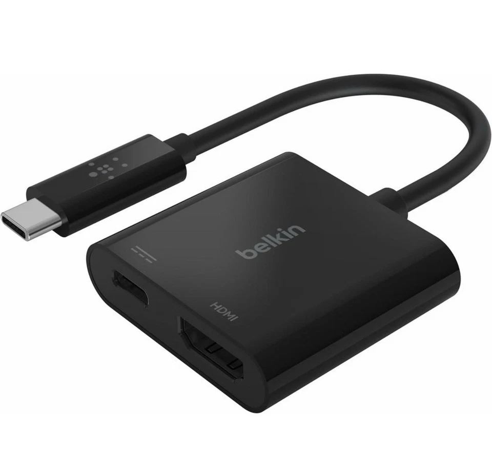 Adaptador Belkin USB C a HDMI + Puerto de carga Usbc para cargar mientras se muestra Foto 1 de 1