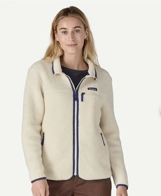Jaqueta Feminina Patagonia Retro Pile Fleece P Cor Pequena - Natural Zíper Completo Nova Com Etiqueta - Imagem 1 de 3