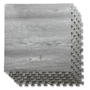 Alfombra de espuma de grano de madera gris natural de 100 pies cuadrados de 3/8" alfombra de enclavamiento azulejos 25 un. - Imagen 1 de 6