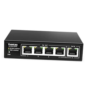  5 Port PoE Extender Gigabit mit 4 PoE Out, 90W 5 Port (1000Mbps Metallgehäuse) - Bild 1 von 8