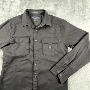 Roark Shirt Mens XS Black Classic Fit Snap Button Long Sleeve Utility RW452 - Picture 1 of 15
