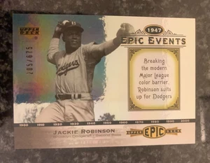 Jackie Robinson 2006 Upper Deck Epic Events... solo 205/675 - Imagen 1 de 2