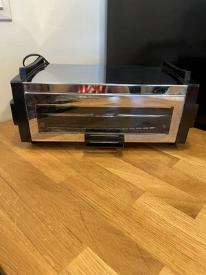 Asador Horno Reversible Toastmaster Vintage Negro Cromo - Funciona Foto 1 de 4