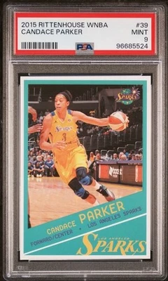 2015 Rittenhouse WNBA #39 Candace Parker PSA 9 Los Angeles Sparks - Image 1 of 2