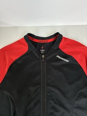 Specialized Men's Short Sleeve Cycling Jersey Red/black Full Zip And Pockets - Image 1 of 4