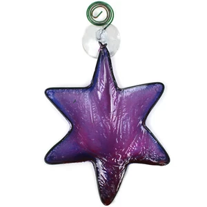 Figura de estrella púrpura decoración de ventana colgante decoración de Navidad decoración colgante hecha a mano - Imagen 1 de 7
