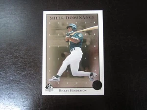 1998 SP Sheer Dominance Silver # SD2 Rickey Henderson Card Oakland Athletics - Picture 1 of 2