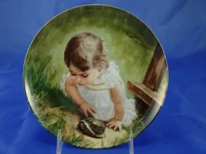 Donald Zolan Collector Plate BACKYARD DISCOVERY Hand Autographed Dated  - Picture 1 of 4