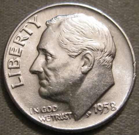 SELLING AS SHOWN - 1958 D ROOSEVELT DIME *** 90% SILVER *** 823 Cover