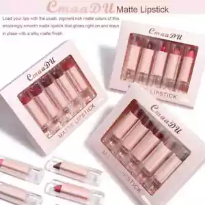 Kit rossetto nudo opaco velluto 5 colori/set idratante facile da indossare - Foto 1 di 9