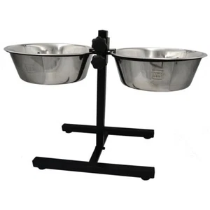 Adjustable Dog Bowl Stand 2 x 2.8 Litres Adjustable Double Diner Pet Feeding by - Picture 1 of 2
