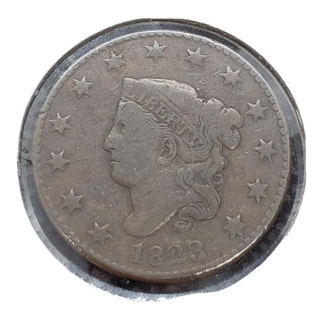 1823/2 Coronet Head Large Cent | FINE | Nice Overdate Variety! Cover