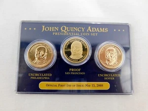 2008 Andres Jackson Presidential Dollar 3 Coin Set First Day of Issue - Bild 1 von 2