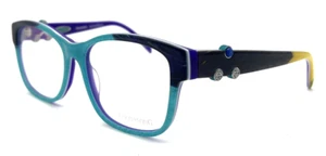 NEW COCO SONG GREEN WOODS COL 2 BLUE AUTHENTIC EYEGLASSES 55 – 17 – 140 - Picture 1 of 4