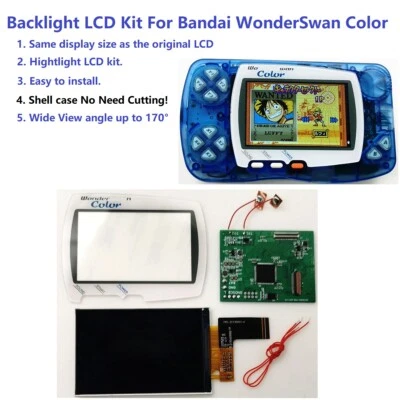 Hightlight IPS Backlight LCD Screen For Bandai WonderSwan Color WSC Game Console - Image 1 of 4