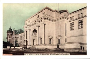 Postkarte Lumitone New York State Theodore Roosevelt Memorial New York City NY - Bild 1 von 2