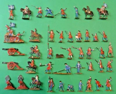Plats d'étain - Zinnfiguren - Flat Tin : 44 soldats Louis XIV - Artillerie - Photo 1/4
