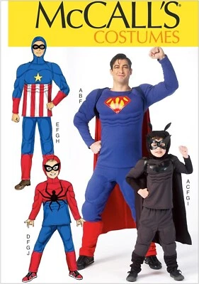 PATRON "McCALL'S COSTUMES DE SUPER SUPER HEROS ... S A XL N° 7002