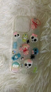 Handmade Spooky Halloween Hello Kitty My Melody Kawaii Junk iPhone 16 Pro Case - Picture 1 of 2