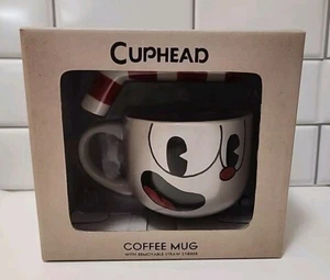 Offizieller CUPHEAD Kaffeebecher mit Rührstrohhalm Just Funky Marke - Bild 1 von 10