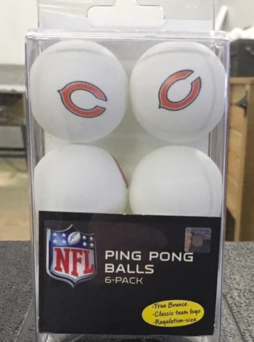 Chicago Bears NFL 6-Pack Ping Pong Balls New In package Cover
