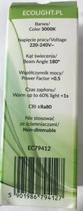 Ecolight 6W E27 ES 3000K 470 lm Lampadina a candela EC79412 - (M193) - Foto 1 di 3