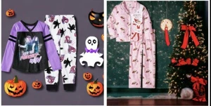 Lot Girls ELF ON THE SHELF Christmas Pajamas Pjs Descendants 3 3T Size 4 4T - Picture 1 of 12