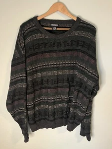 VTG Mens Chunky Knit Sweater 90s Jantzen 2XL XXL Gray Textured Golf Casual - Picture 1 of 3
