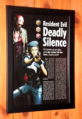 Resident Evil Deadly Silence Capcom Small Vintage Promo Poster / Ad Page Framed - Image 1 of 4