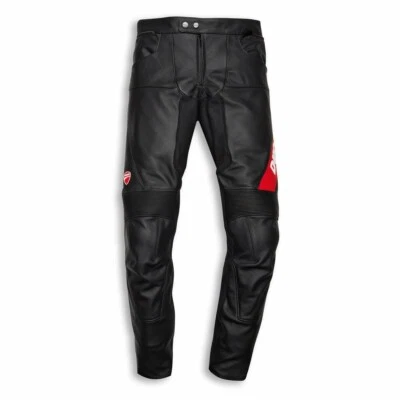 Calça de couro para motociclista DUCATI corrida MOTOGP motocicleta CE - Imagem 1 de 3