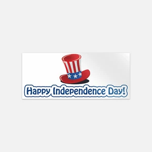 Calcomanía pegatina de vinilo Happy Independence Day EE. UU. - Imagen 1 de 1