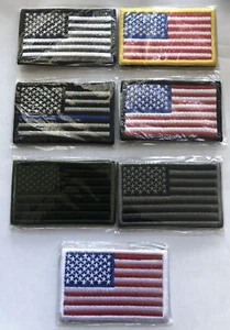 Toppa bandiera americana 3''X 2"" gancio e anello a scelta tattica militare - Foto 1 di 8