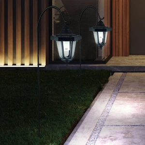 2er Set LED Solar Steck Laternen Beleuchtung Garten Leuchte IP44 Außen Lampen - Bild 1 von 12