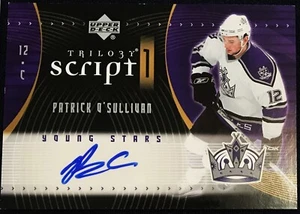 Patrick O'Sullivan Upper Deck Trilogy Script 1 auto card S1-PO, 2007 08 NHL - Picture 1 of 2