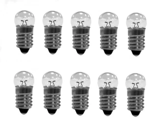 10 Stück E10 Mini Glühbirnen Schraubsockel - warmgelbe Glühlampe für wissenschaftliche Projekte - Bild 1 von 3