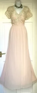 QUIZ EMBROIDERED BEADED MAXI EVENING OCCASION PARTY DRESS SIZE 18 - Picture 1 of 7