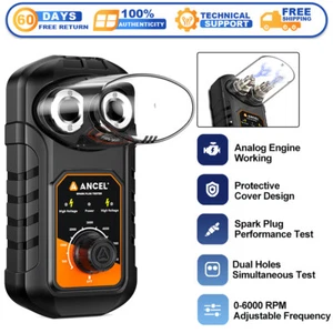 ANCEL SP21 Spark Plug Tester Dual Holes Ignition Plug Analyzer 0-6000 RPM Adjust - Picture 1 of 16
