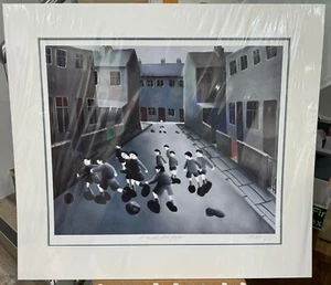 Mackenzie Thorpe - A Black Ball Fight (mounted) - In Stock - Picture 1 of 1