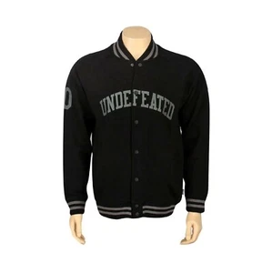 Undefeated DOUBLE CROSS VARSITY Black Grey Lacrosse Skull Herren Jacke - Bild 1 von 2