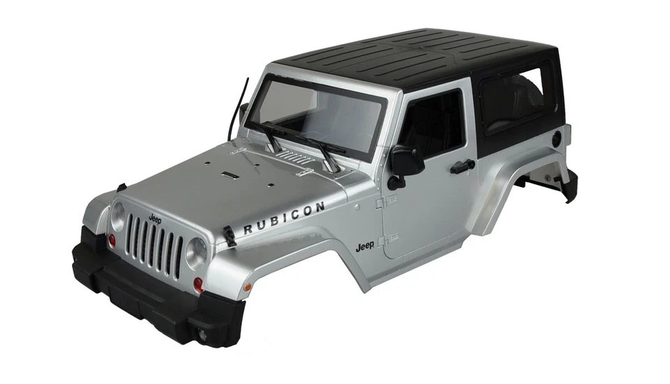 JEEP RUBICON SCALE  1:10 GELÄNDEWAGEN KAROSSERIE SILBER ABS KUNSTSTOFF UVP 87,-€ - Bild 1 von 1