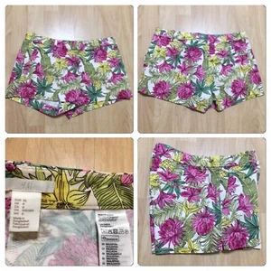Pantalones cortos chinos florales entrepierna 2"" algodón elastano 2 % H&M talla 6 nuevos sin etiquetas - Imagen 1 de 5