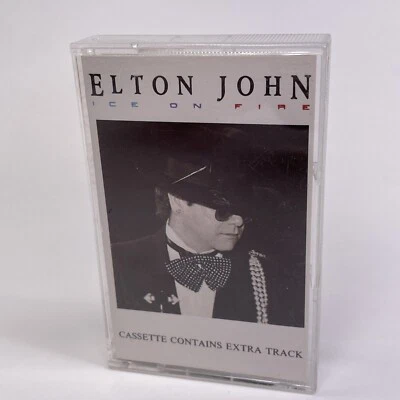 Elton John, Ice On Fire (Audio Cassette Tape,1985) Clear Cart, Nikita, Too Young - Image 1 of 4