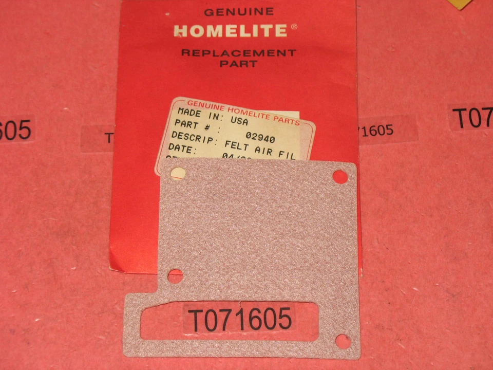 Filtro de aire original HOMELITE 02940 HBC38, HBC40 PBC3800 PBC4000 desbrozadora Foto 1 de 1