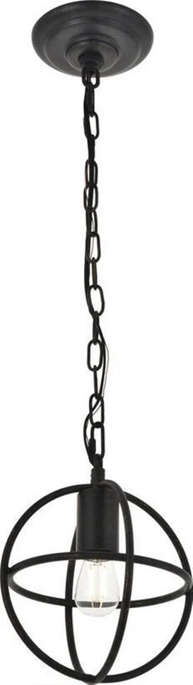 Lámpara colgante Octavia Mid-Century moderna marrón oscuro Foto 1 de 1